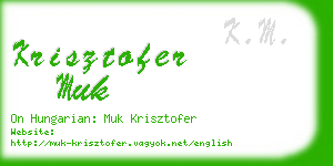 krisztofer muk business card